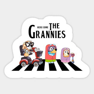 Bluey- Here Come The Grannies Sticker